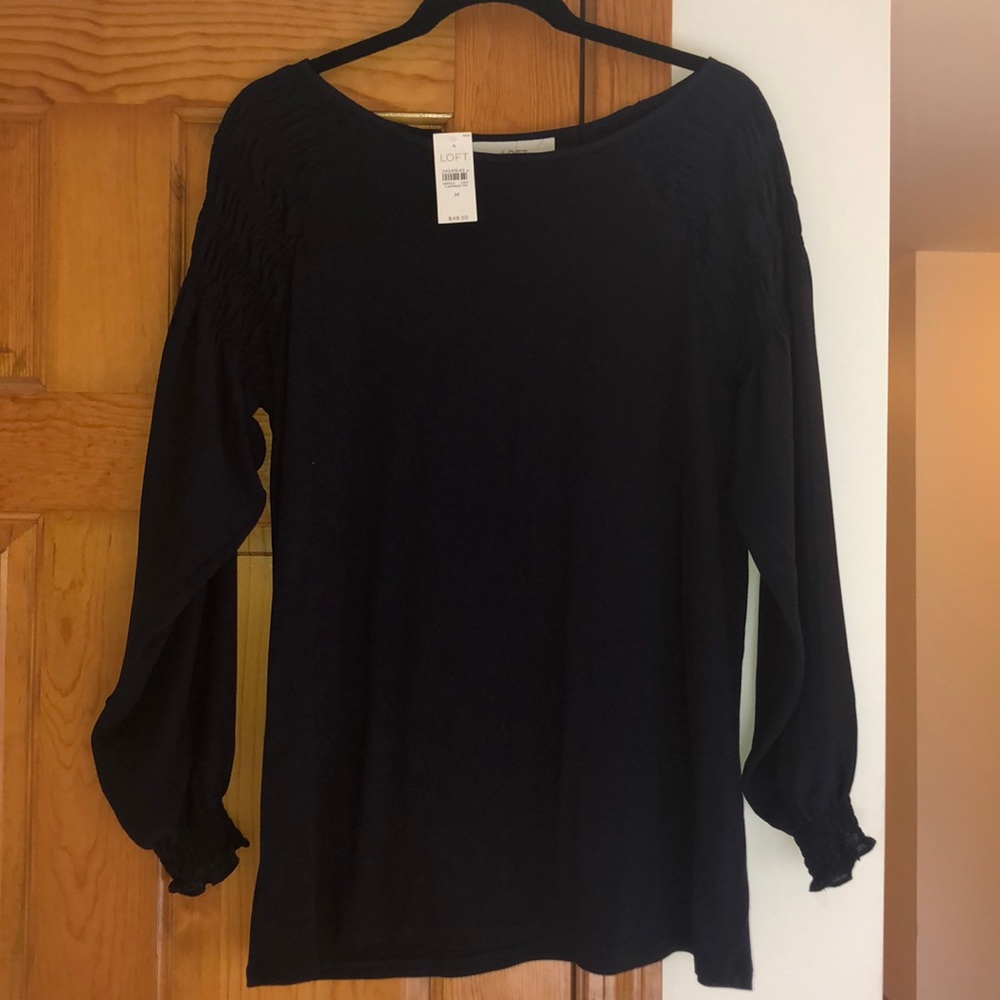 Loft long sleeve navy shirt